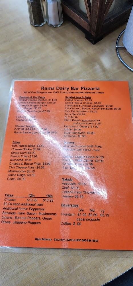Rams Dairy Bar & Pizzaria Menu image 3